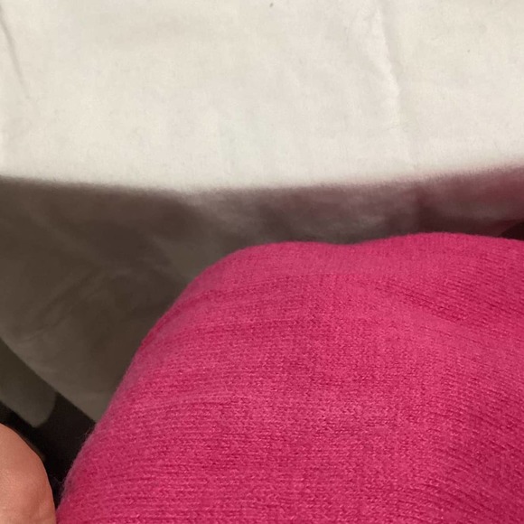 JC Penney Barbie Pink Cotton Wool Blend Pullover Sweater Stripes Sz Large Flawed - Picture 13 of 13